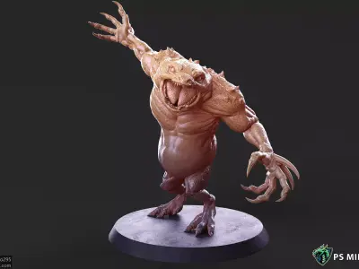 Blue Slaad Lizardman - Pose 4 3D print model