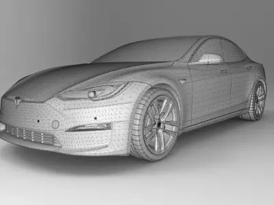Tesla Model S Plaid 2023 3D model