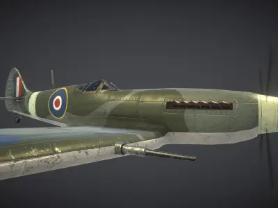 Supermarine Spitfire Low-poly 3D model from CGTrader