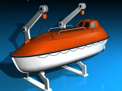 Life boat side support 3D model