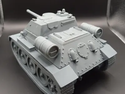 SU-85 Toon Tank  3D print model STL 3D print model
