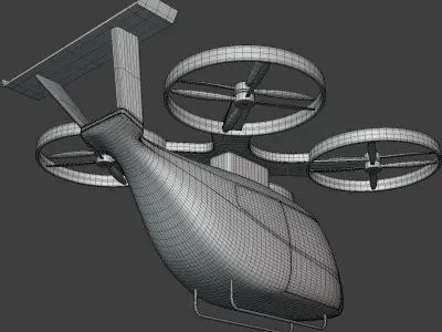 Air taxi 2025 PBR 3D model