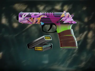 stylized Glock    Low-poly 3D model Low-poly 3D model