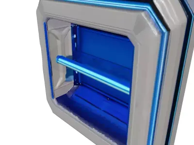 SciFi Wall Panel Display Module 3D model