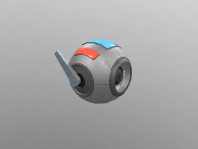 Sci-Fi Drone Low-poly 3D model 2