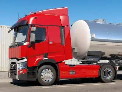 Renault T Tanker Truck 3D model