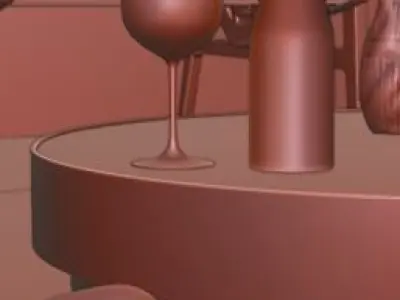 Champagne Bottle  Free 3D model