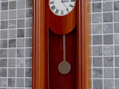 Pendulum Clock Low-poly 3D model