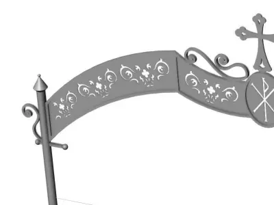 Saints door and gate  3D model
