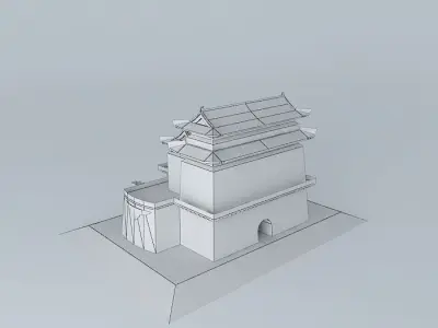 Beijing Zhengyang watchtower Free 3D model