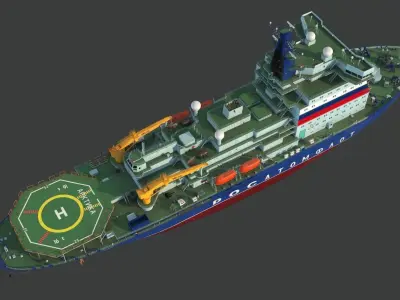 Arktika Project 22220 icebreakers  3D model