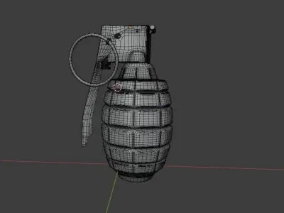 Grenade for game and animation projects  3D model
