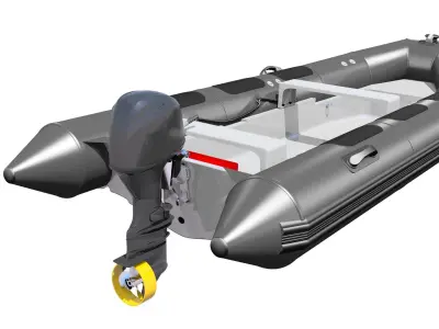 RHIB WORK BOAT 3D model
