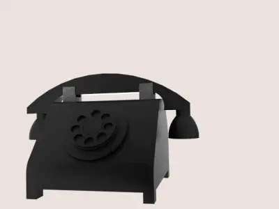 Telephone Rotary Dial Vintages 3D print model