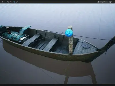 Sci-Fi Fishing Boat 3D model