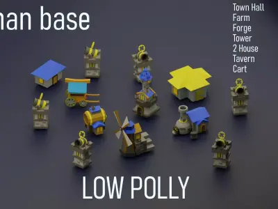Human base Low-poly 3D model