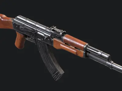 AKM game model Free low-poly 3D model