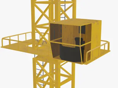 Tower Crane 3D model 9