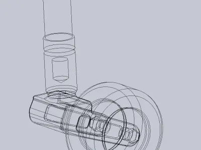 A5M4 Tail wheel 3D print model