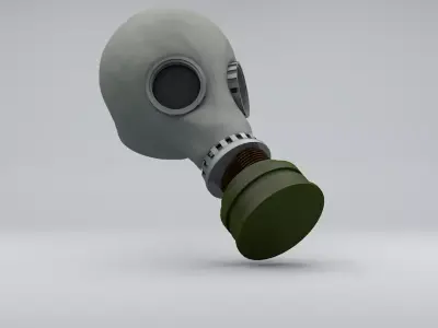Gas Mask Low-poly 3D model