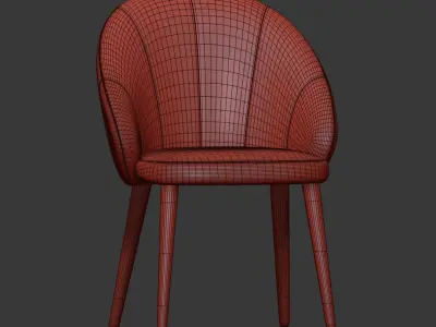 Bruni Dining Chair Jade Dijon 3D model