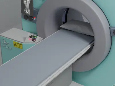 MRI Machine Realistic 3D Model Low-poly 3D model