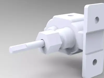 Gear oilpump Low-poly 3D model