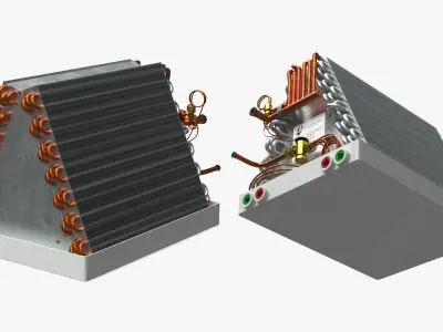 ADP HVAC Evaporator Coil Assembly Multicolor 3D model