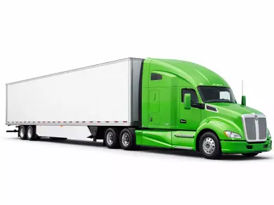 Kenworth T680 Highway Sleeper Semi Truck Model 3D model