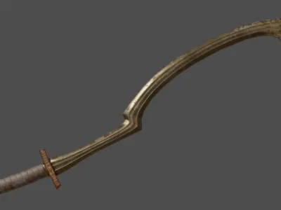 Khopesh sword Low-poly 3D model