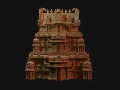 Kopuram-Indian Temple Structure 3D print model