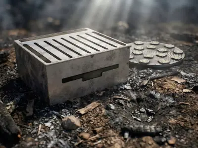 Electronic parts of the crashed Shahed drone Low-poly 3D model