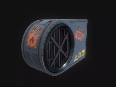 3D Air Conditioner Low-poly 3D model