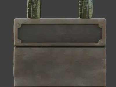Ancient Egyptian Stone Locking Mechanism 3D Prop Analysis Low-poly 3D model