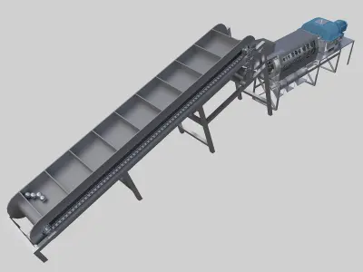 Fruit sorting machine 3D model