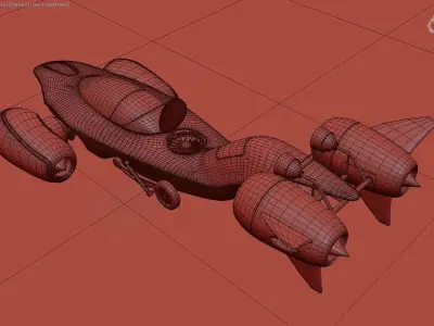 Hover speed car 3D model