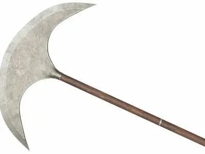 Sharp axe spear Low-poly 3D model