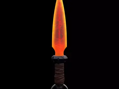 fire dragger  Low-poly 3D model