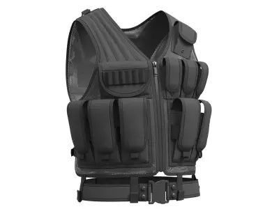 UTG 547 Law Enforcement Tactical Vest - Marvelous Designer 3D model
