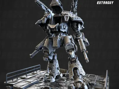 Battlingus Gigantus Titanus Poseable 100mm Approx Height 3D print model