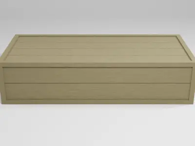 Low Poly Wooden Crate 3 Low-poly 3D model