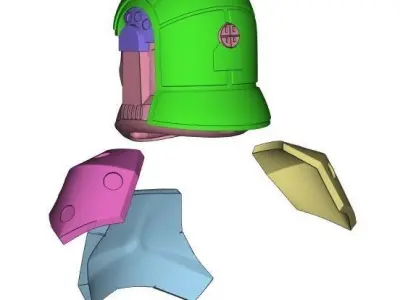 AT-TE Realistic Gunner Full Size Helmet 3D print model