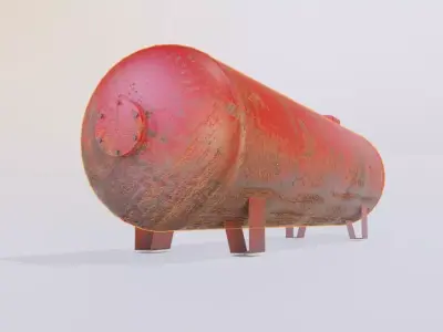big cylinder tank 3D model