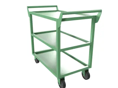 Realistic painted Cart Low-poly 3D model