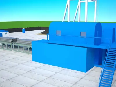 Drilling area 3D model