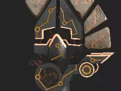 Fantasy Sword Set Low-poly 3D model