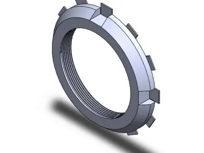 Lock Nut And Lock Waher 3D model