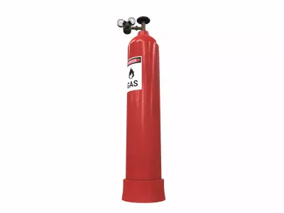 Gas cylinder tank H2 3D model
