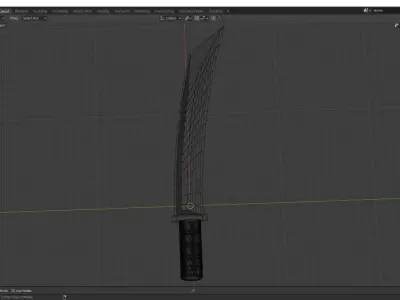 Machete knife Free low-poly 3D model get