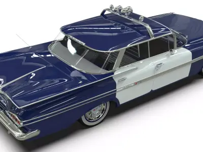 1959 Chevrolet Impala Police Patrol Low-poly 3D model